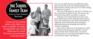 The School-Family Team: A Key to Your Student's Success