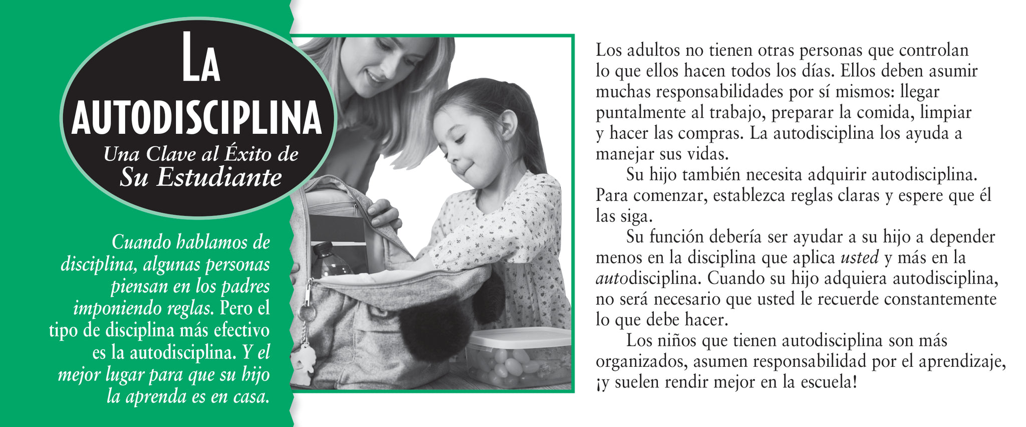 Self-Discipline: A Key to Your Student's Success