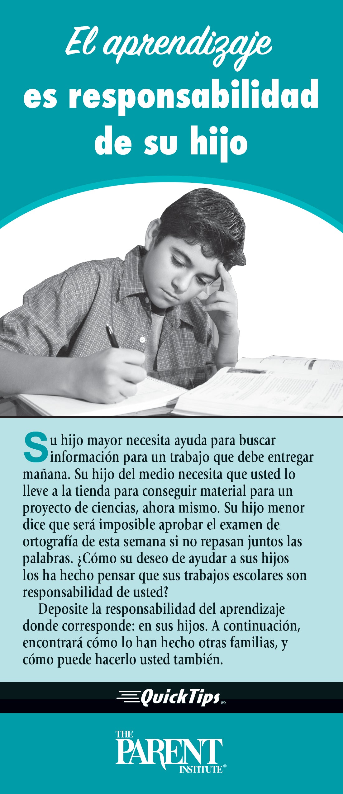 Learning Is Your Child's Responsibility
