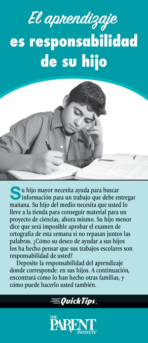Learning Is Your Child's Responsibility