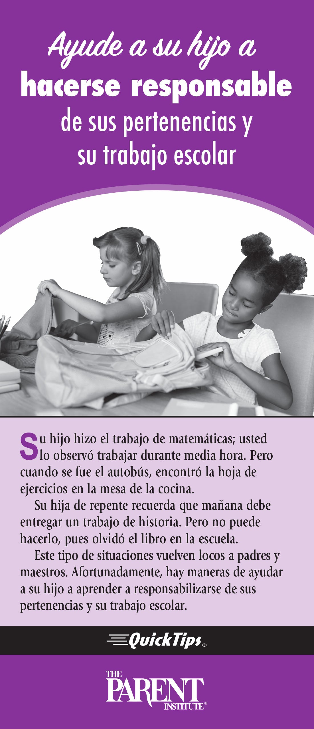 Help Your Child Take Responsibility for Belongings and Schoolwork