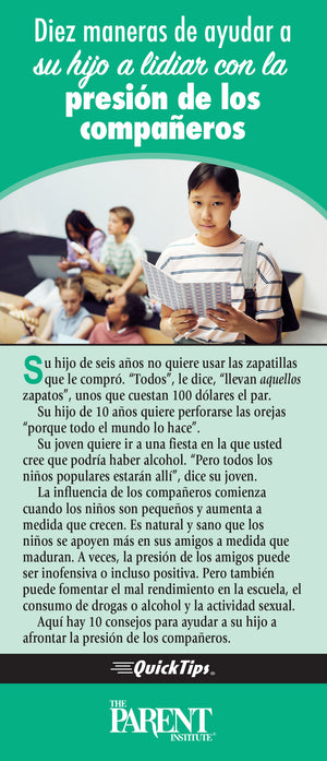 Ten Ways to Help Your Child Deal with Peer Pressure (Electronic)
