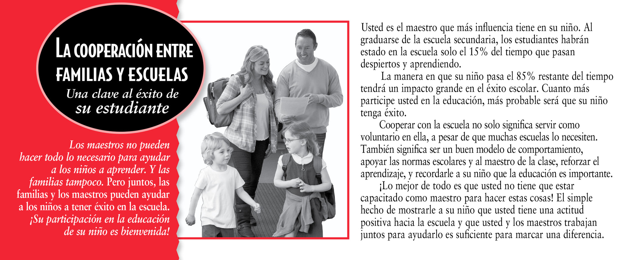 The School-Family Team: A Key to Your Student's Success