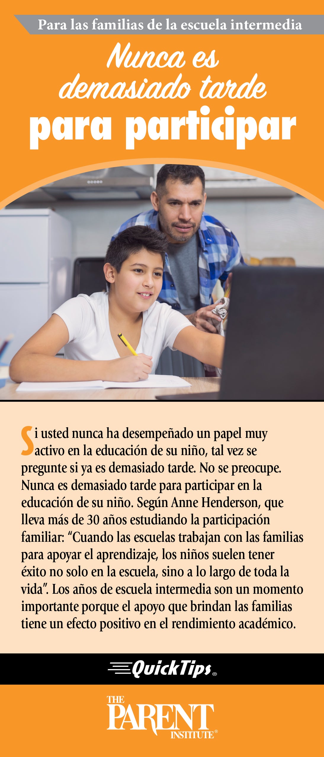 It's Never Too Late to Get Involved (Middle School Electronic)