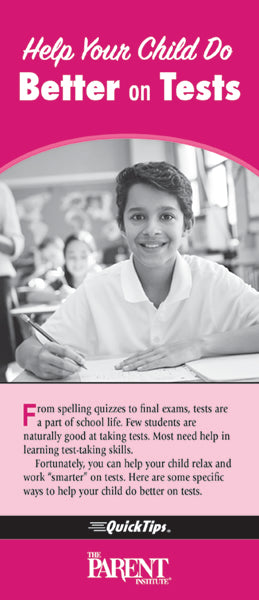 Help Your Child Do Better on Tests QuickTips Brochure