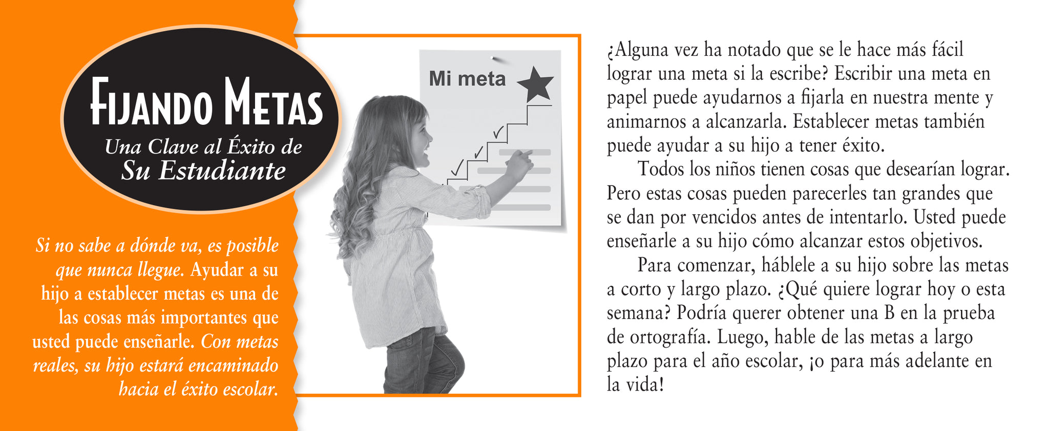 Setting Goals: A Key to Your Student's Success