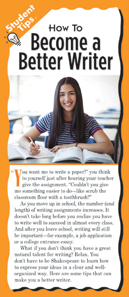 How to Become a Better Writer Student Tips Brochure