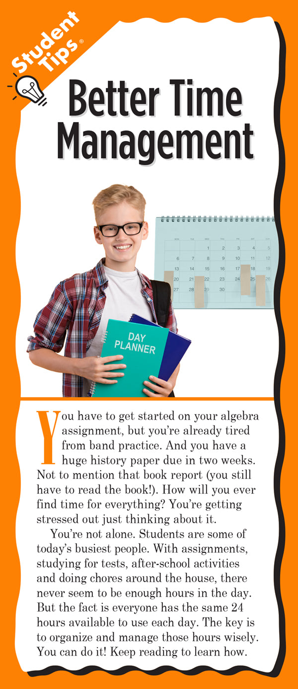 Better Time Management Student TIps brochure