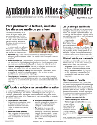 Ayudando a los niños a aprender newsletter para los padres de la escuela primaria
