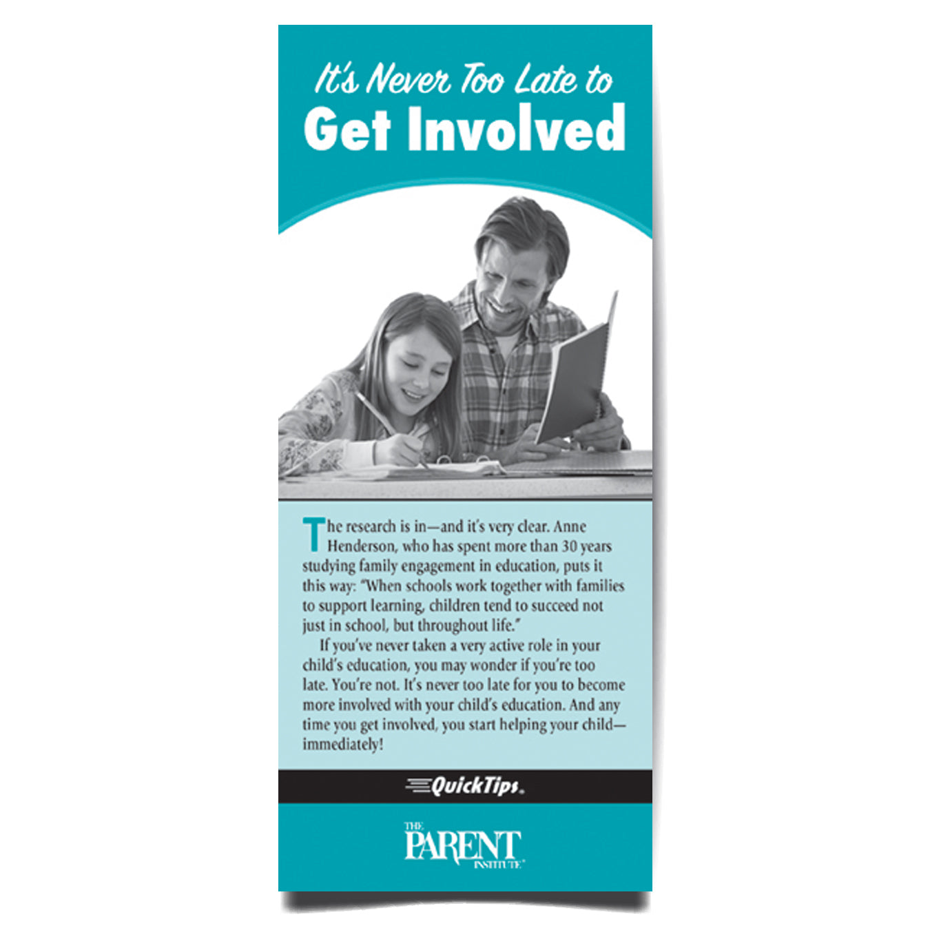 It's Never Too Late to Get Involved QuickTips Brochure