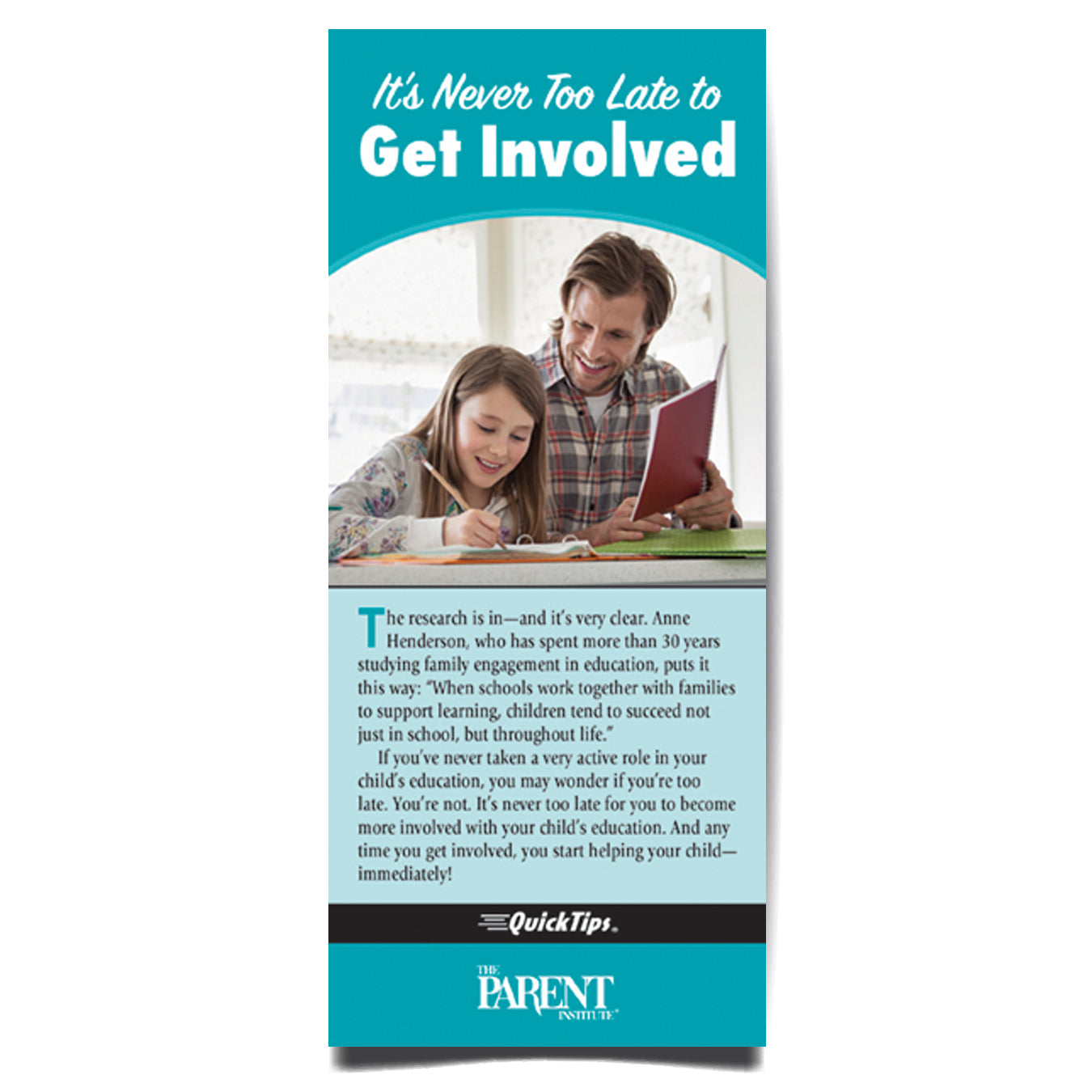 It's Never Too Late to Get Involved QuickTips Brochure