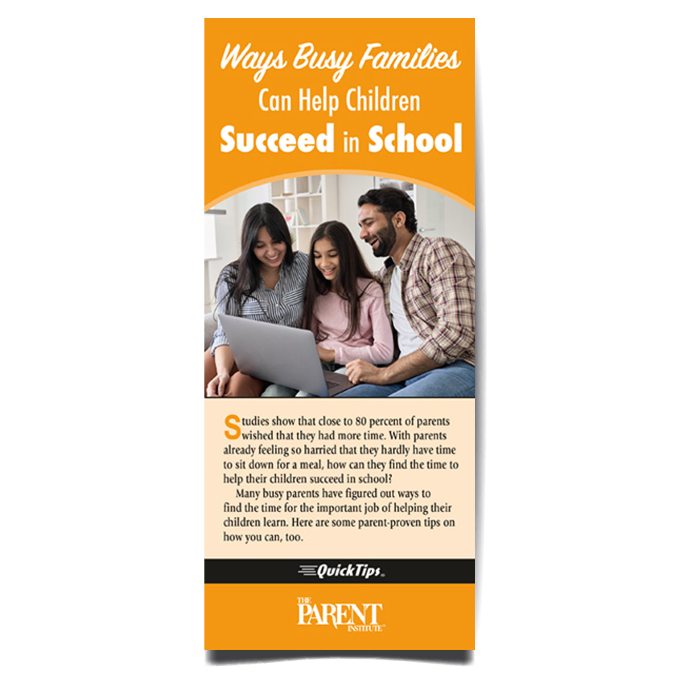 Ways Busy Families Can Help Children Succeed in School QuickTips Brochure