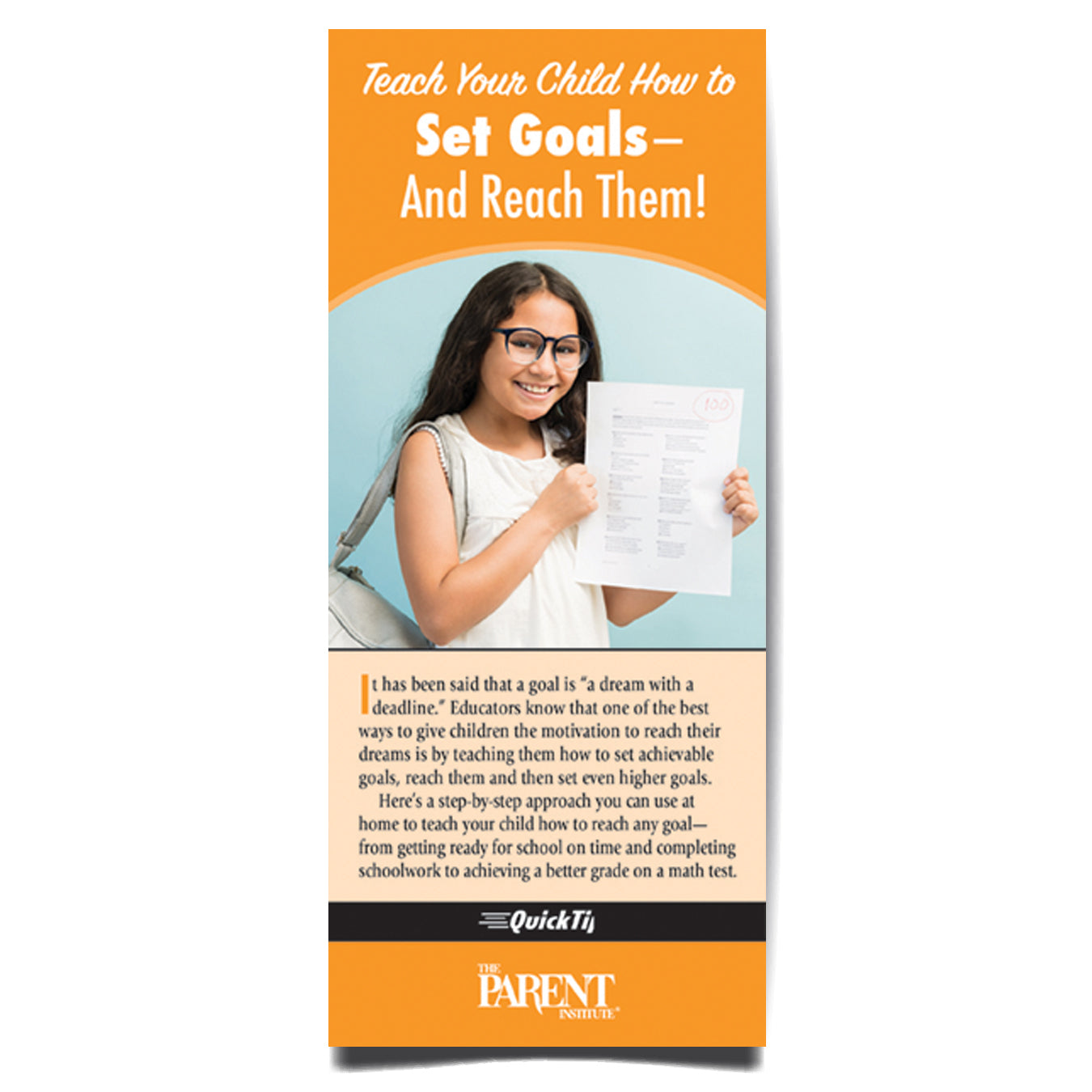 Teach Your Child How to Set Goals and Reach Them! QuickTips Brochure