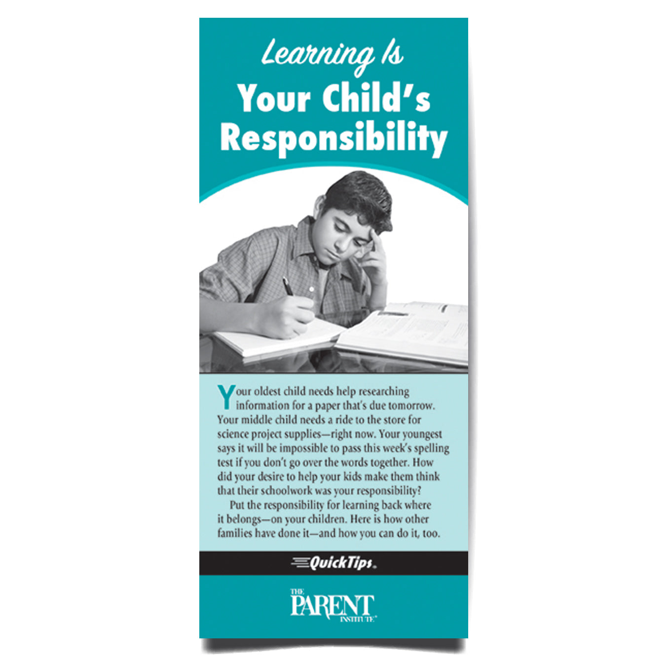 Learning Is Your Child's Responsibility QuickTips Brochure for Families