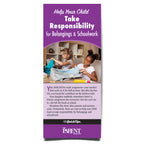 Help Your Child Take Responsibility for Belongings and Schoolwork QuickTips Brochure