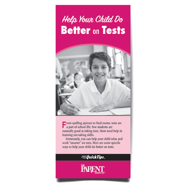 Help Your Child Do Better on Tests QuickTips Brochure