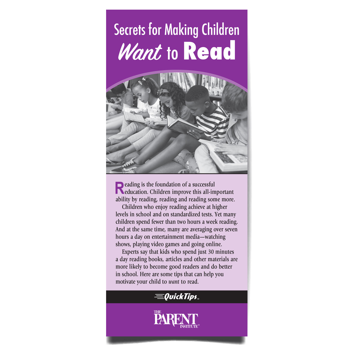 Secrets for Making Children Want to Read QuickTips Brochure