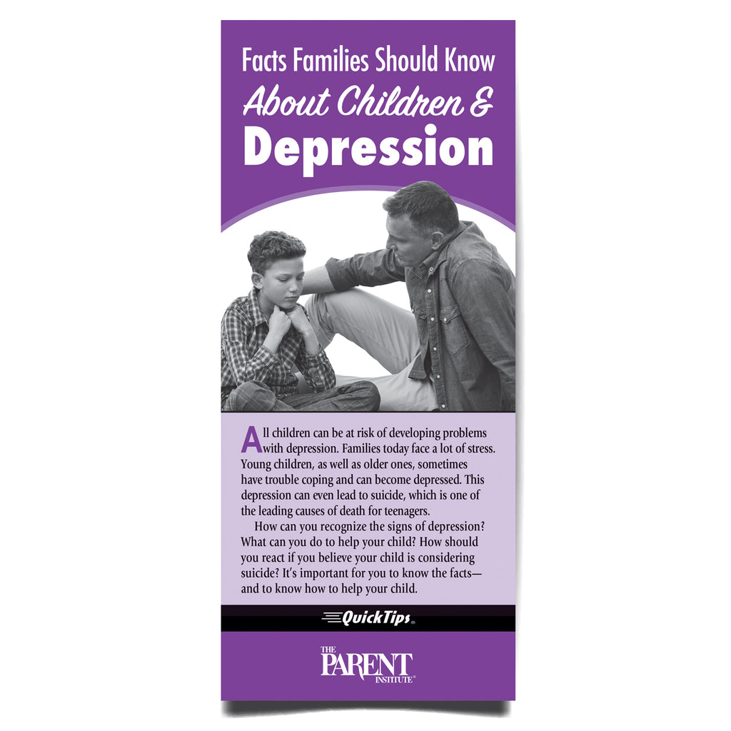 Facts Families Should Know About Children and Depression brochure