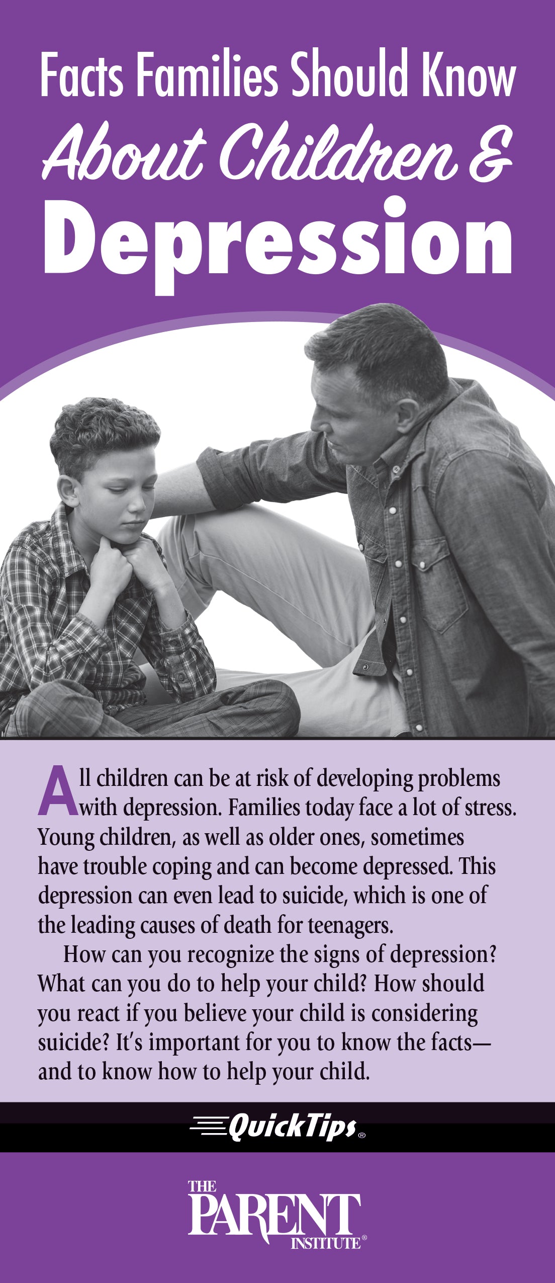 Facts Families Should Know About Children and Depression