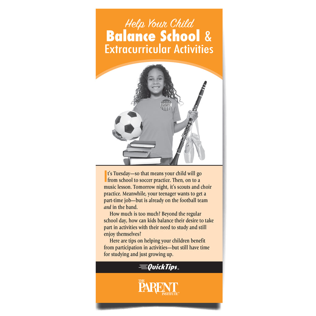 Help Your Child Balance School & Extracurricular Activities brochure