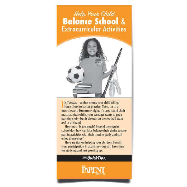 Help Your Child Balance School & Extracurricular Activities brochure