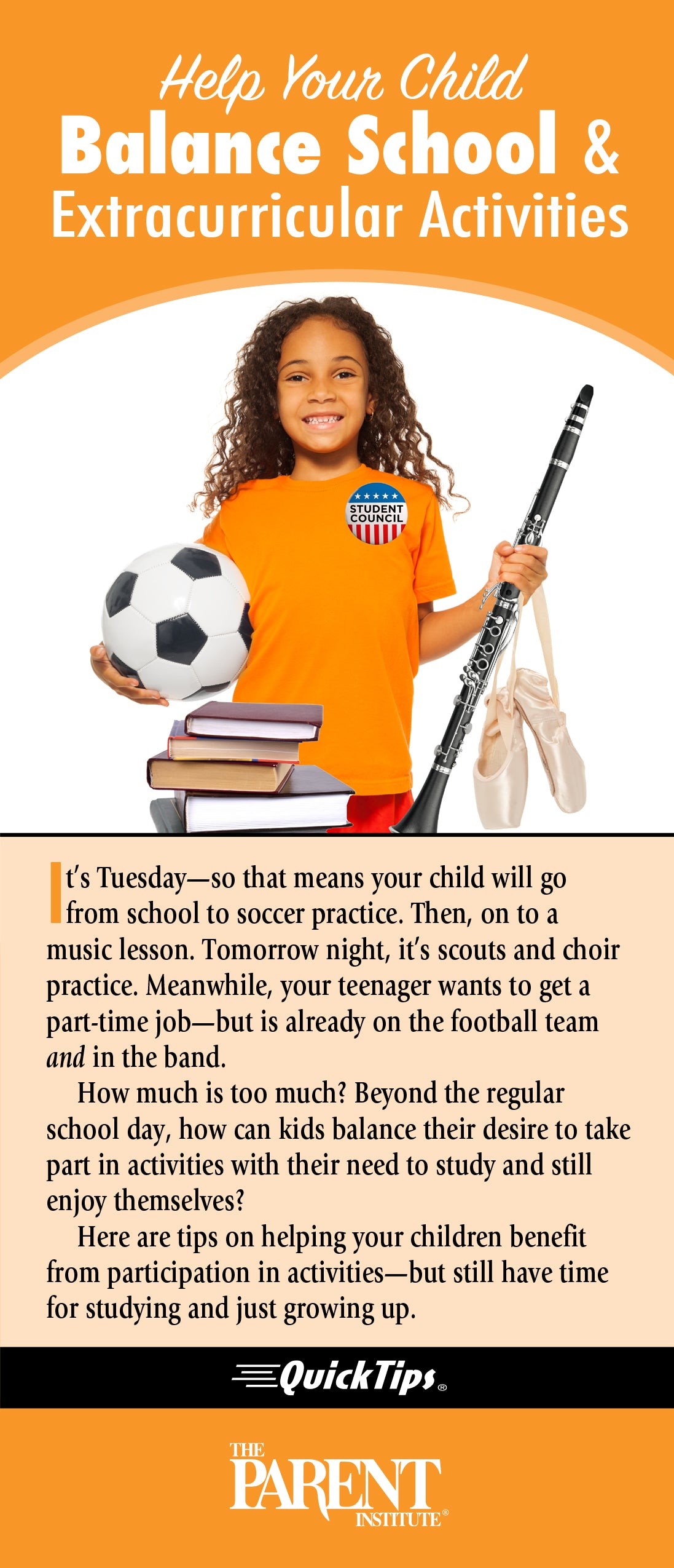 Help Your Child Balance School & Extracurricular Activities (Electronic)