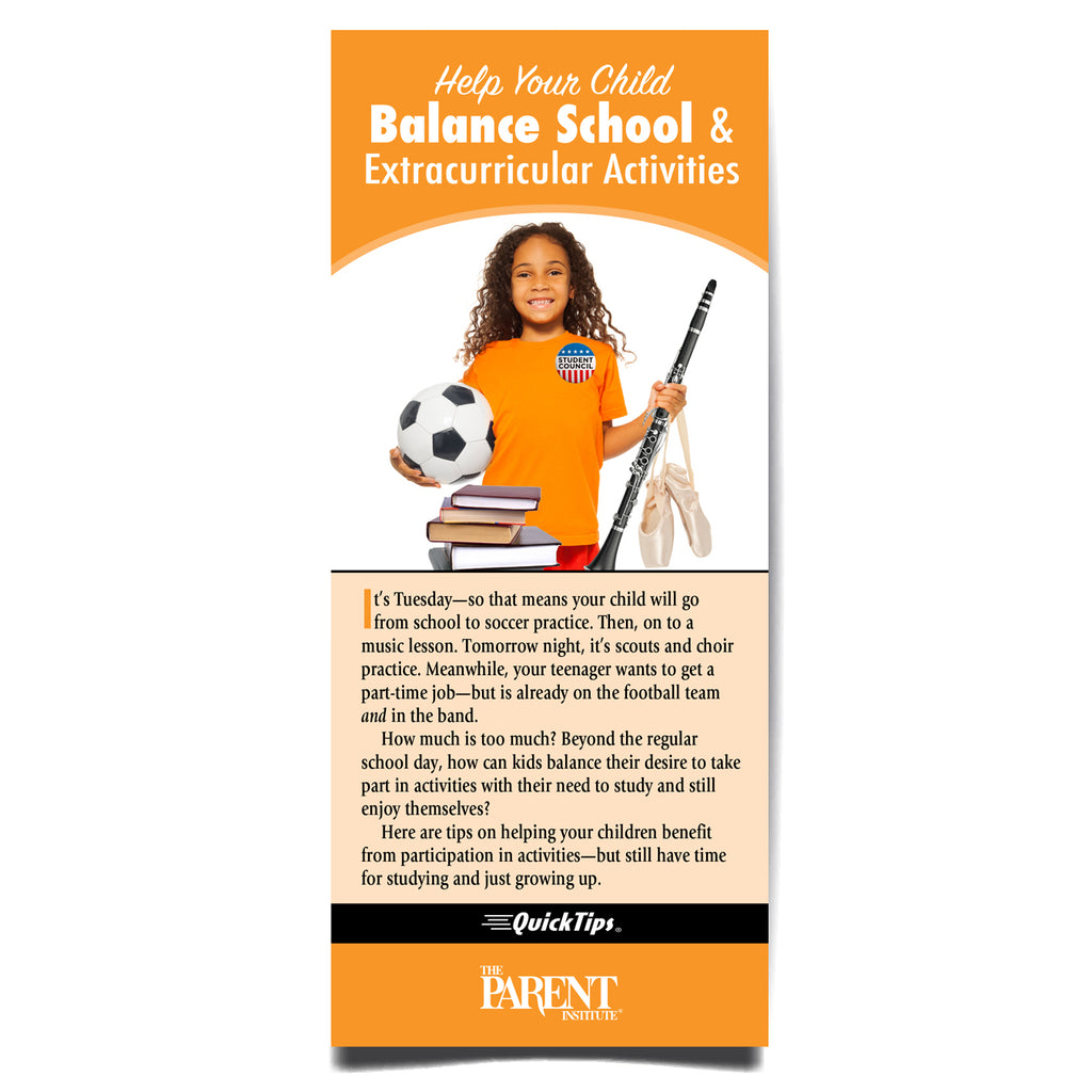 Help Your Child Balance School and Extracurricular Activities brochure