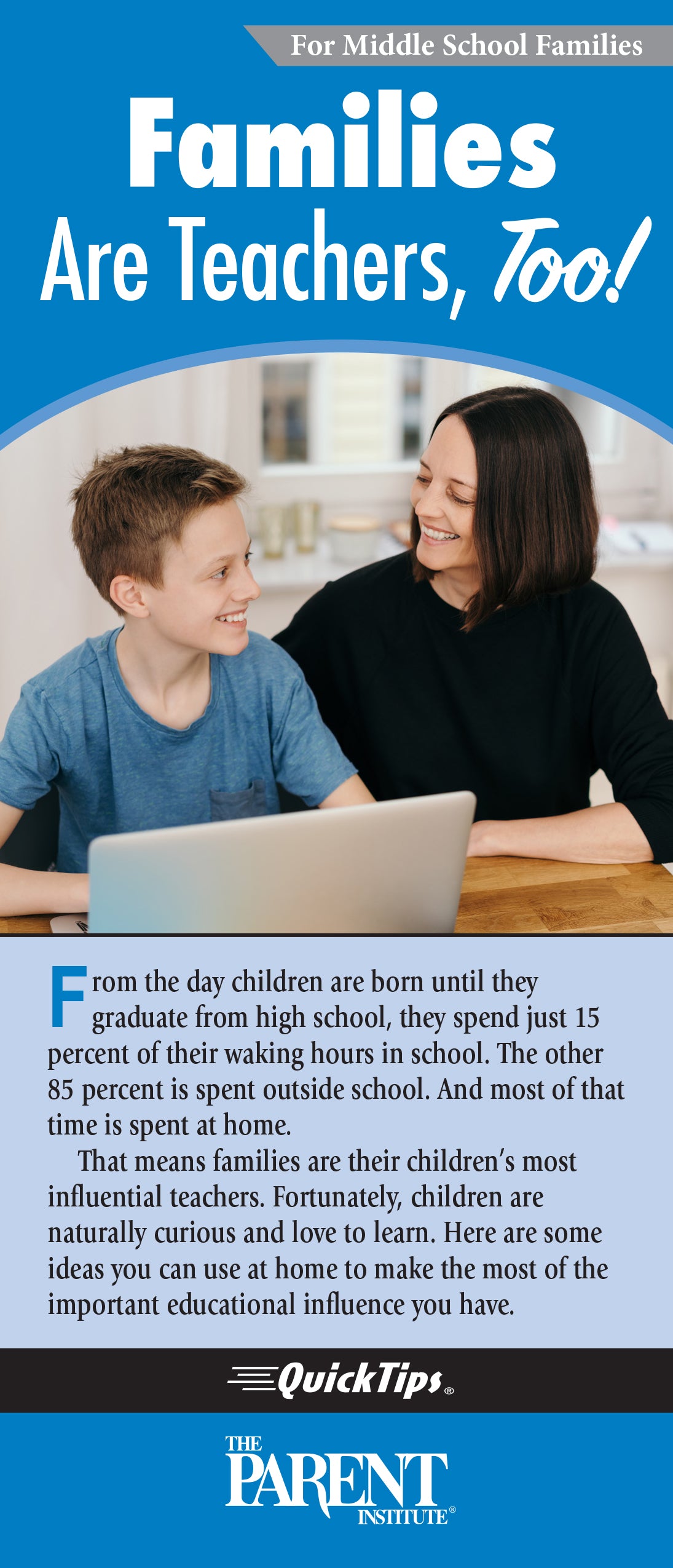 Families Are Teachers, Too! (Middle School Electronic)