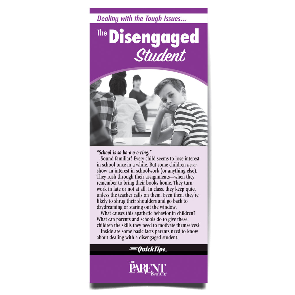 Dealing with the Tough Issues… The Disengaged Student brochure