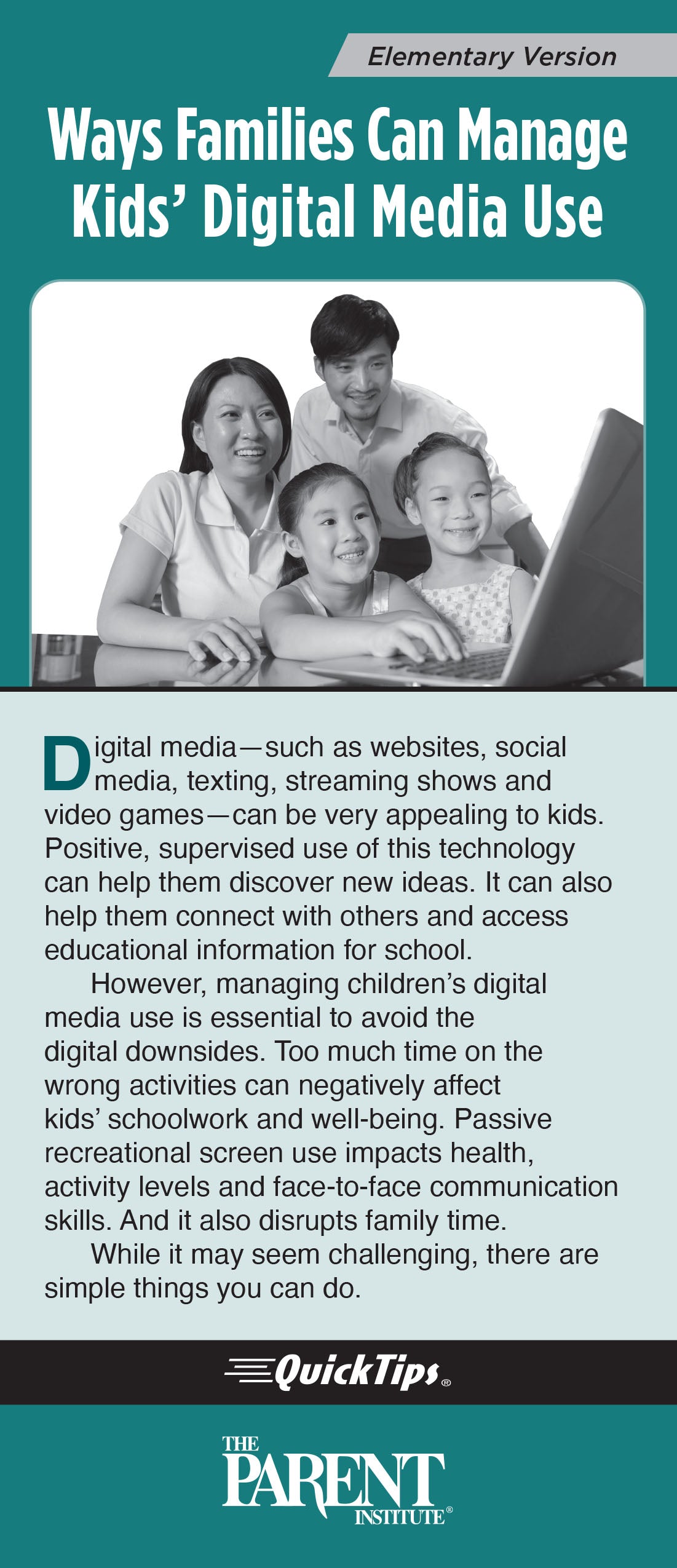 Ways Families Can Manage Kids’ Digital Media Use