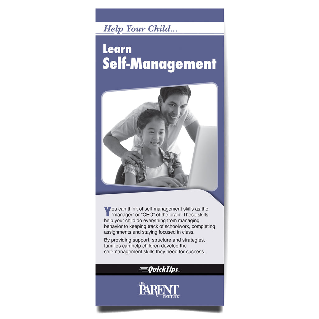Help Your Child Learn Self-Management brochure