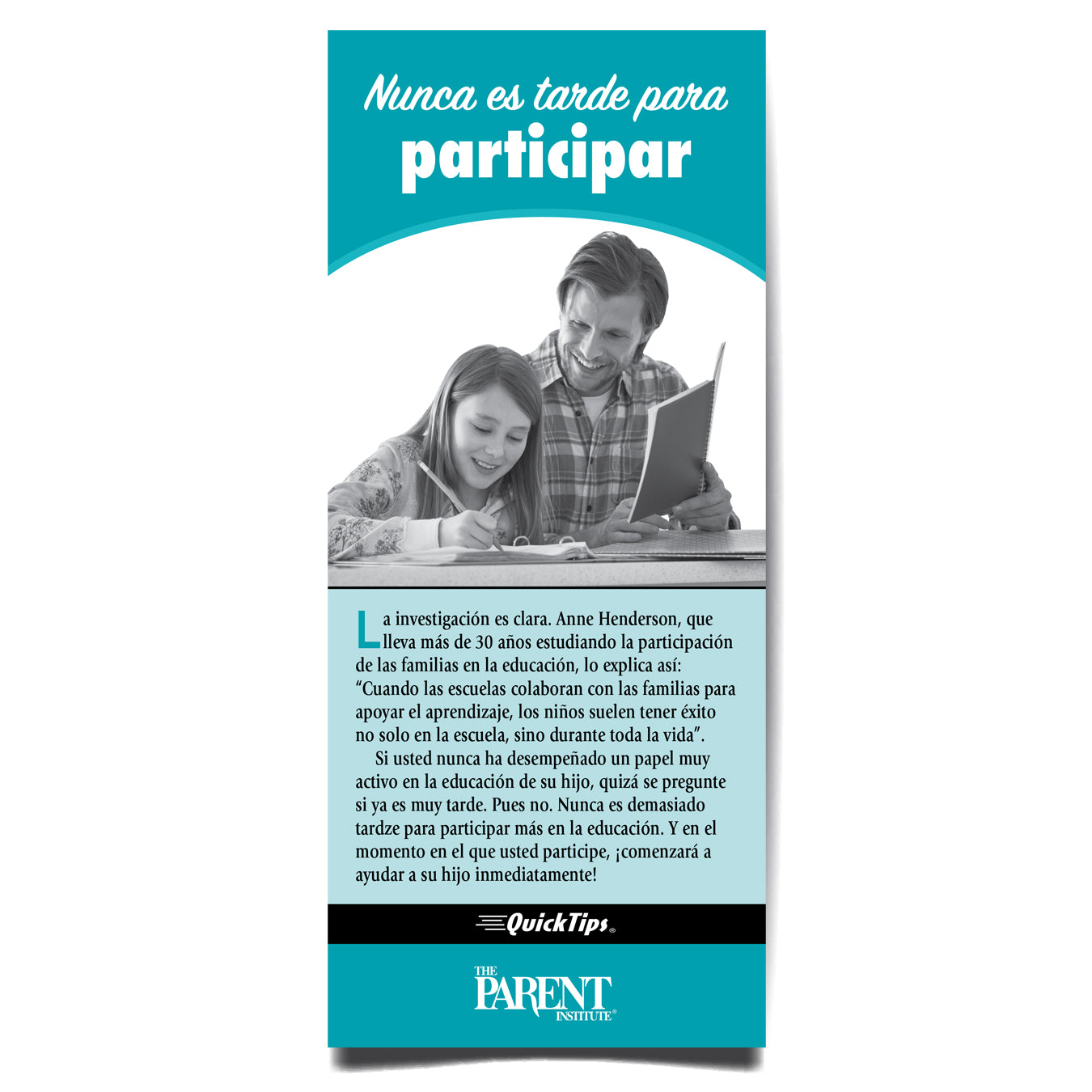 It's Never Too Late to Get Involved (Elementary School)