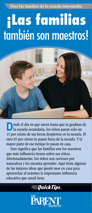 Families Are Teachers, Too! (Middle School Electronic)