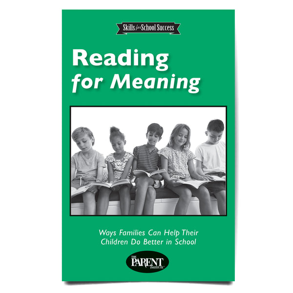 Reading for Meaning Booklet for Parents and Families
