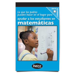 What Parents Can Do at Home to Help Students with Math Spanish Booklet