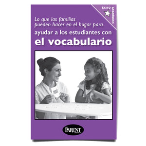 What Families Can Do at Home to Help Students with Vocabulary Spanish brochure
