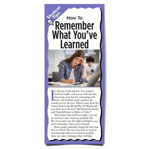 How to Remember What You've Learned Student Tip