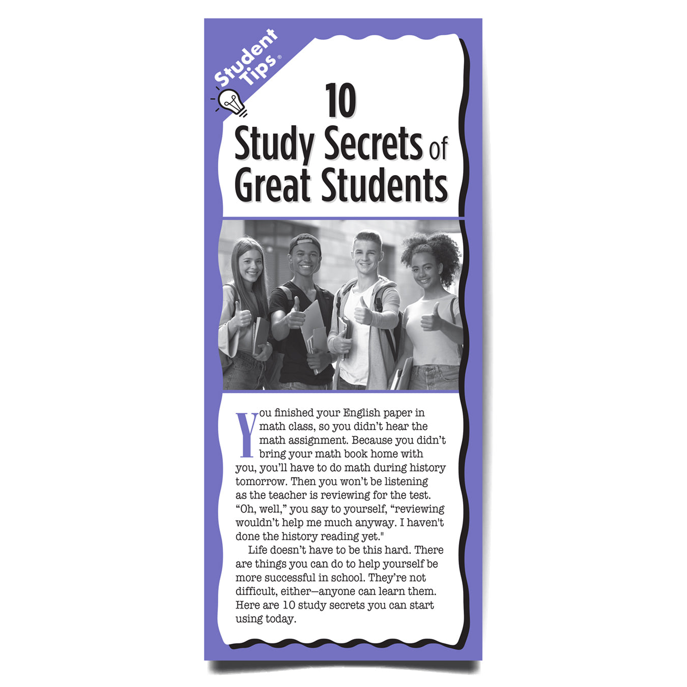 10 Study Secrets of Great Students Student Tips brochure