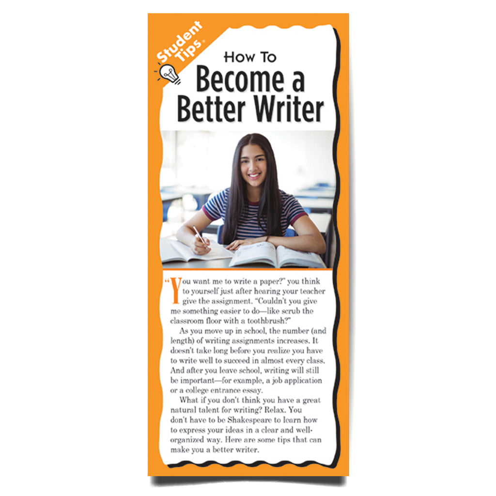 How to Become a Better Writer Student Tips Brochure