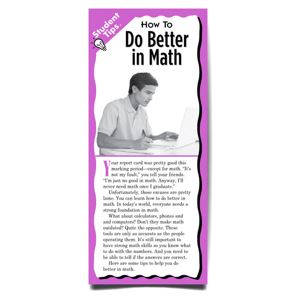 How to Do Better in Math