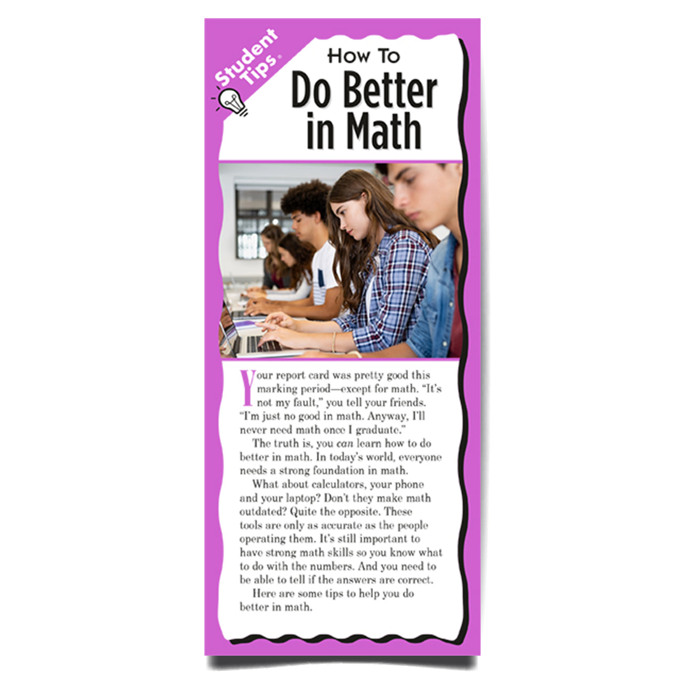 How to Do Better in Math Student Tips Brochure