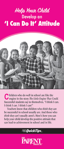 Help Your Child Develop an 'I Can Do It' Attitude QuickTips Brochure for Families
