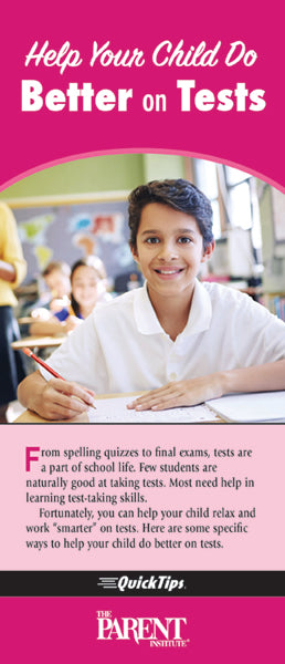 Help Your Child Do Better on Tests QuickTips Brochure