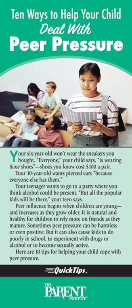 Ten Ways to Help Your Child Deal with Peer Pressure