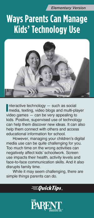 Ways Parents Can Manage Kids' Technology Use