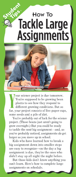 How to Tackle Large Assignments Student Tips Brochure