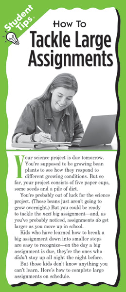 How to Tackle Large Assignments Student Tips Brochure