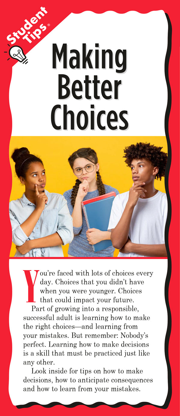 Making Better Choices Student Tips brochure