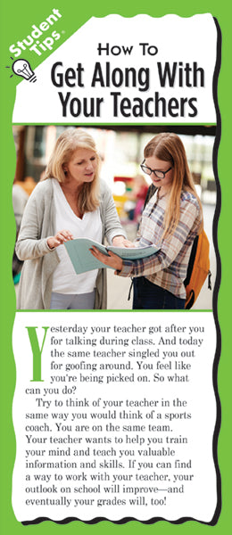 How to Get Along With Your Teachers Student Tips Brochure