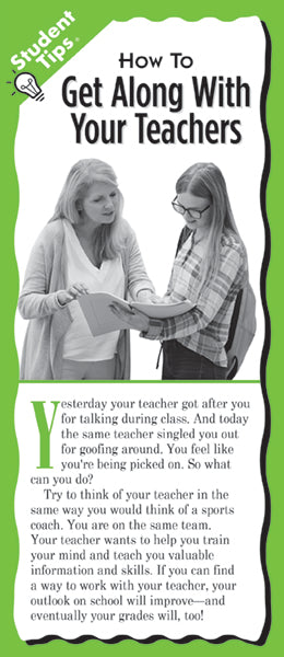 How to Get Along With Your Teachers Student Tips Brochure